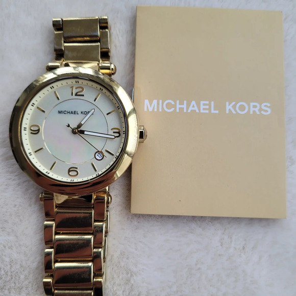 Michael Kors Jewelry - Michael Kors Watch Gold Tone Mother of Pearl